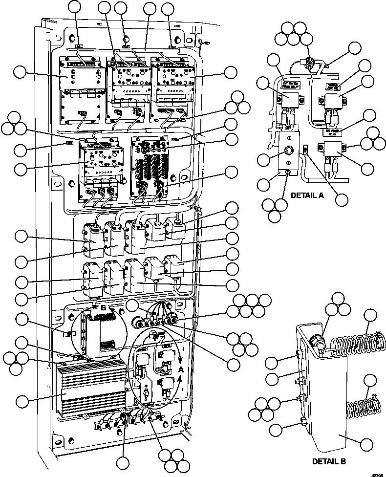 Dump Trucks Komatsu / AFE65-C 860E-1KT S/N A30016 - A30030  KUMBA SISHEN(AFE65-C) / AUXILIARY CONTROL CABINET - SIDE WALL   2/2(394 : 42705)