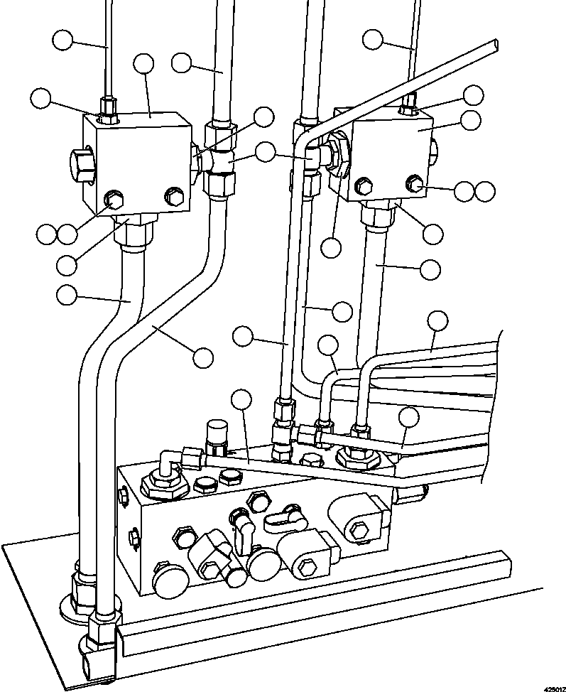 Dump Trucks Komatsu / AFE65-C 860E-1KT S/N A30016 - A30030  KUMBA SISHEN(AFE65-C) / HYDRAULIC CABINET PIPING  2/6(472 : 42501)