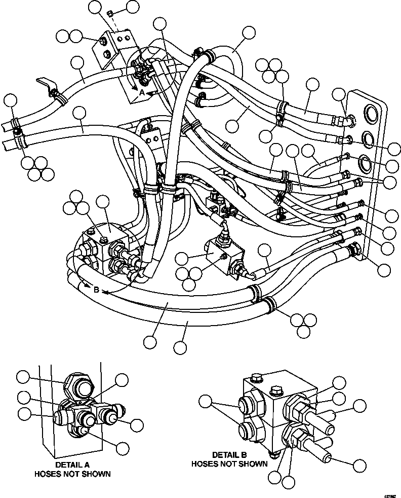 Dump Trucks Komatsu / AFE65-C 860E-1KT S/N A30016 - A30030  KUMBA SISHEN(AFE65-C) / BRAKE APPLY PIPING - REAR AXLE  2/4(498 : 42780)