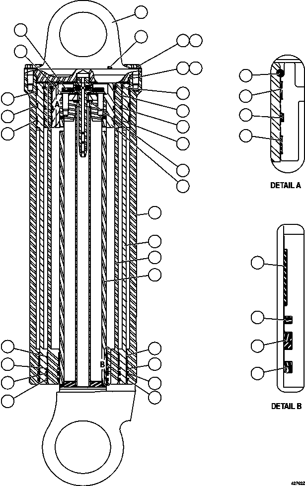 Dump Trucks Komatsu / AFE65-C 860E-1KT S/N A30016 - A30030  KUMBA SISHEN(AFE65-C) / HOIST CYLINDER ASSEMBLY           EM8377(522 : 42762)