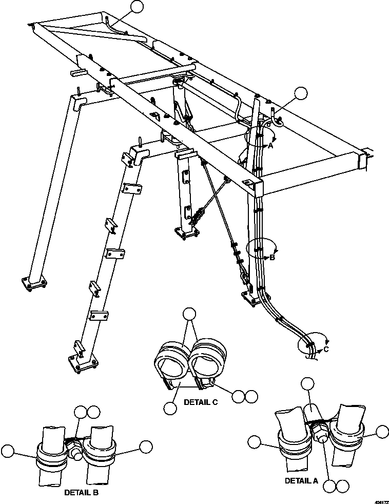 Dump Trucks Komatsu / AFE65-C 860E-1KT S/N A30016 - A30030  KUMBA SISHEN(AFE65-C) / TROLLEY HYDRAULIC PIPING  1/2(524 : 42617)