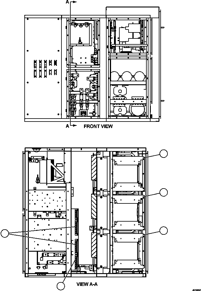 Dump Trucks Komatsu / AFE65-C 860E-1KT S/N A30016 - A30030  KUMBA SISHEN(AFE65-C) / INVERTER CABINET - BACK  4/5   PC2460(600 : 42398)