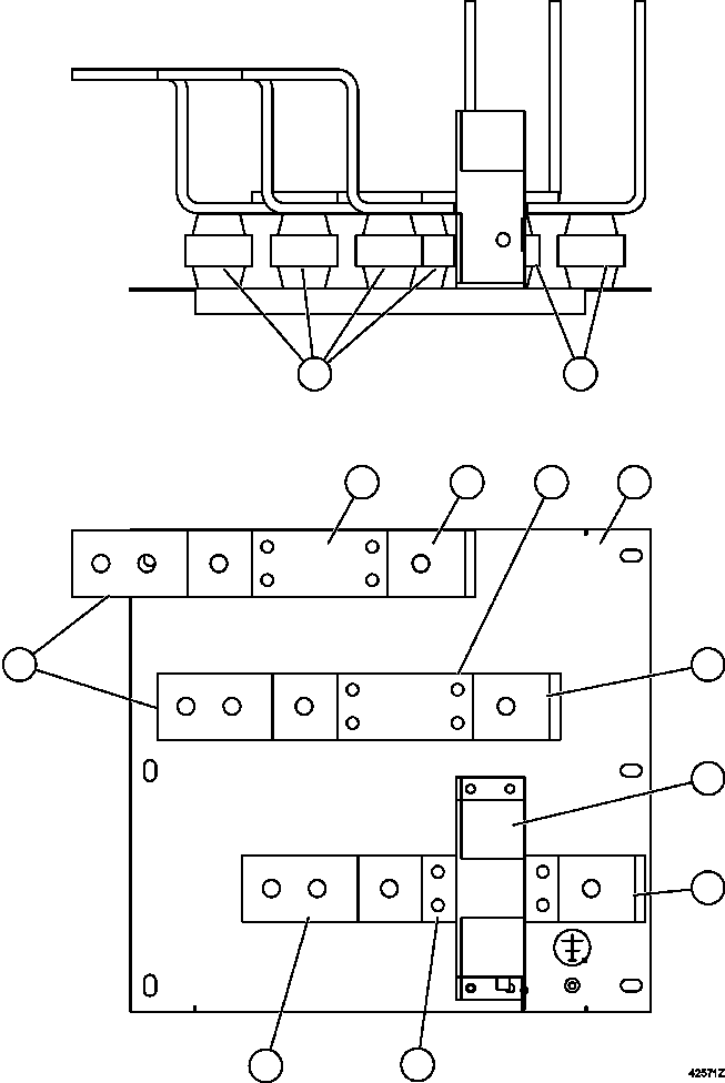 Dump Trucks Komatsu / AFE65-C 860E-1KT S/N A30016 - A30030  KUMBA SISHEN(AFE65-C) / ALTERNATOR TERMINAL PANEL      XA4810(654 : 42571)