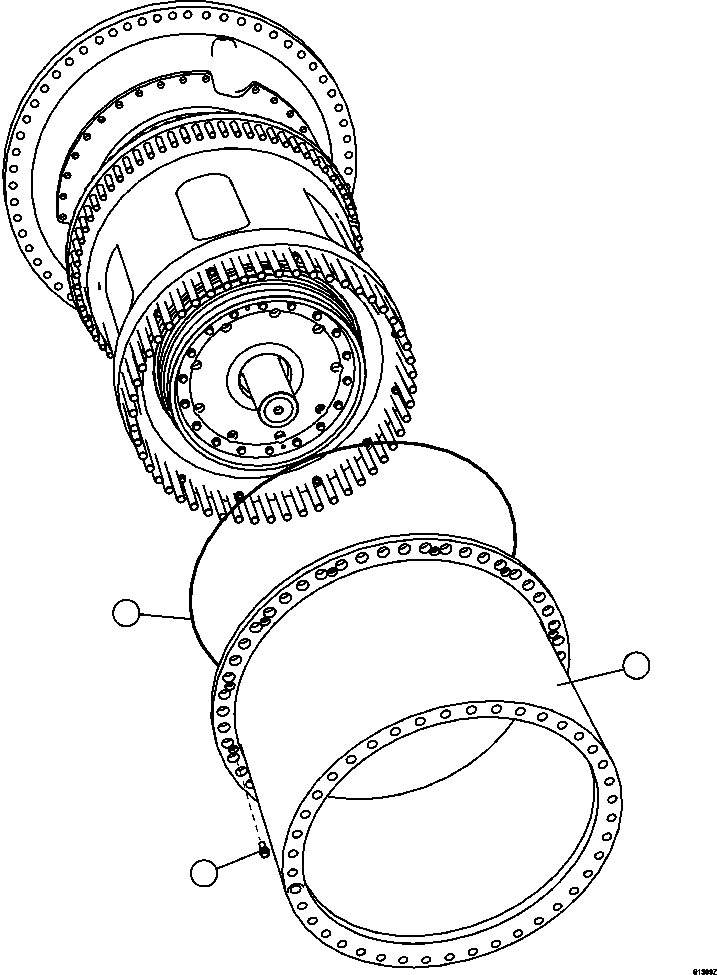 Dump Trucks Komatsu / AFE65-C 860E-1KT S/N A30016 - A30030  KUMBA SISHEN(AFE65-C) / WHEEL MOTOR TRANSMISSION 4/5    58C-22-12022(710 : 61309)