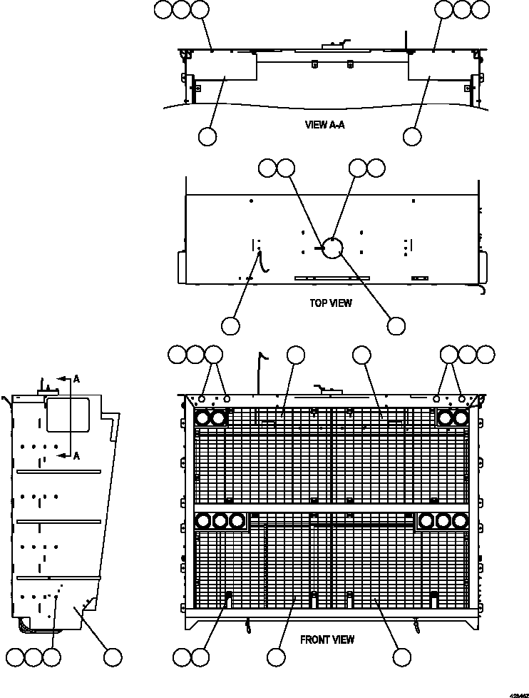 Dump Trucks Komatsu / AFE66-C 860E-1K S/N A30107 - A30110 ASSMANG(AFE66-C) / GRILLE INSTALLATION(010 : 42346)