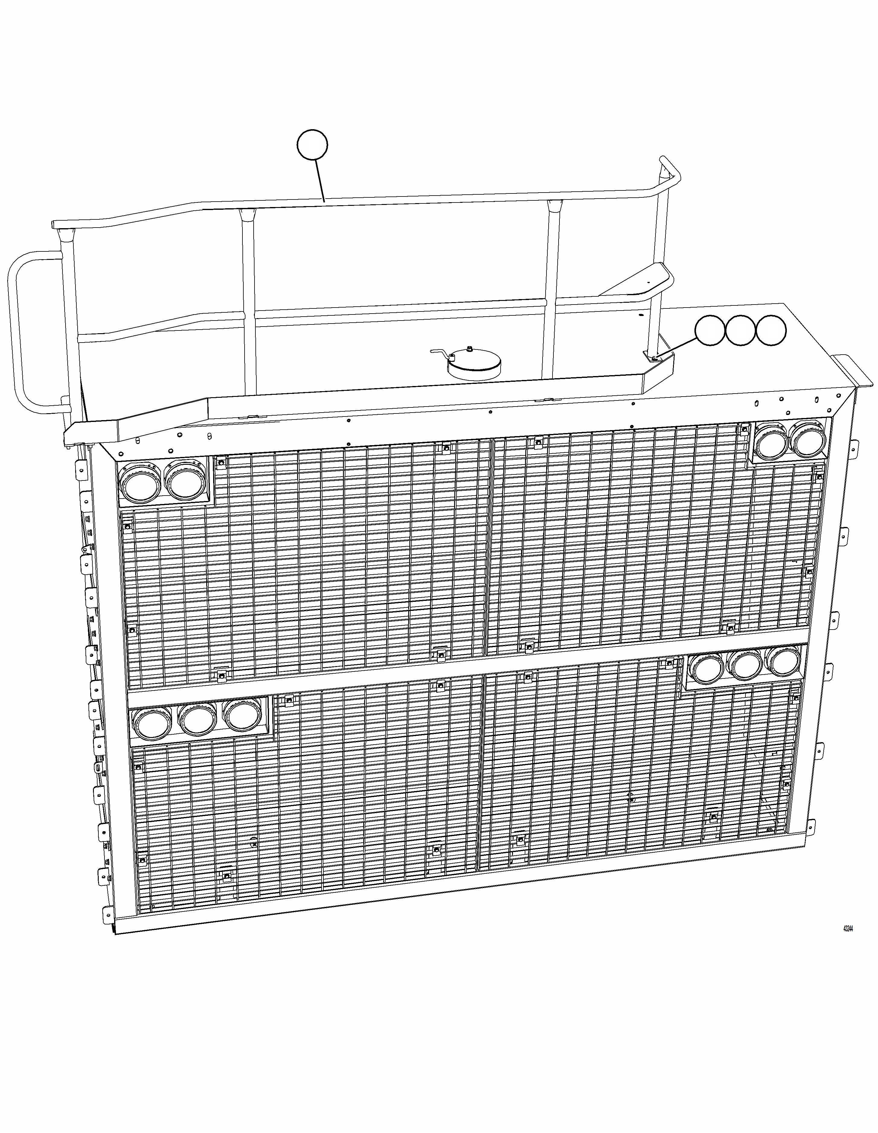 Dump Trucks Komatsu / AFE66-C 860E-1K S/N A30107 - A30110 ASSMANG(AFE66-C) / GRILLE HANDRAIL(024 : 43244)