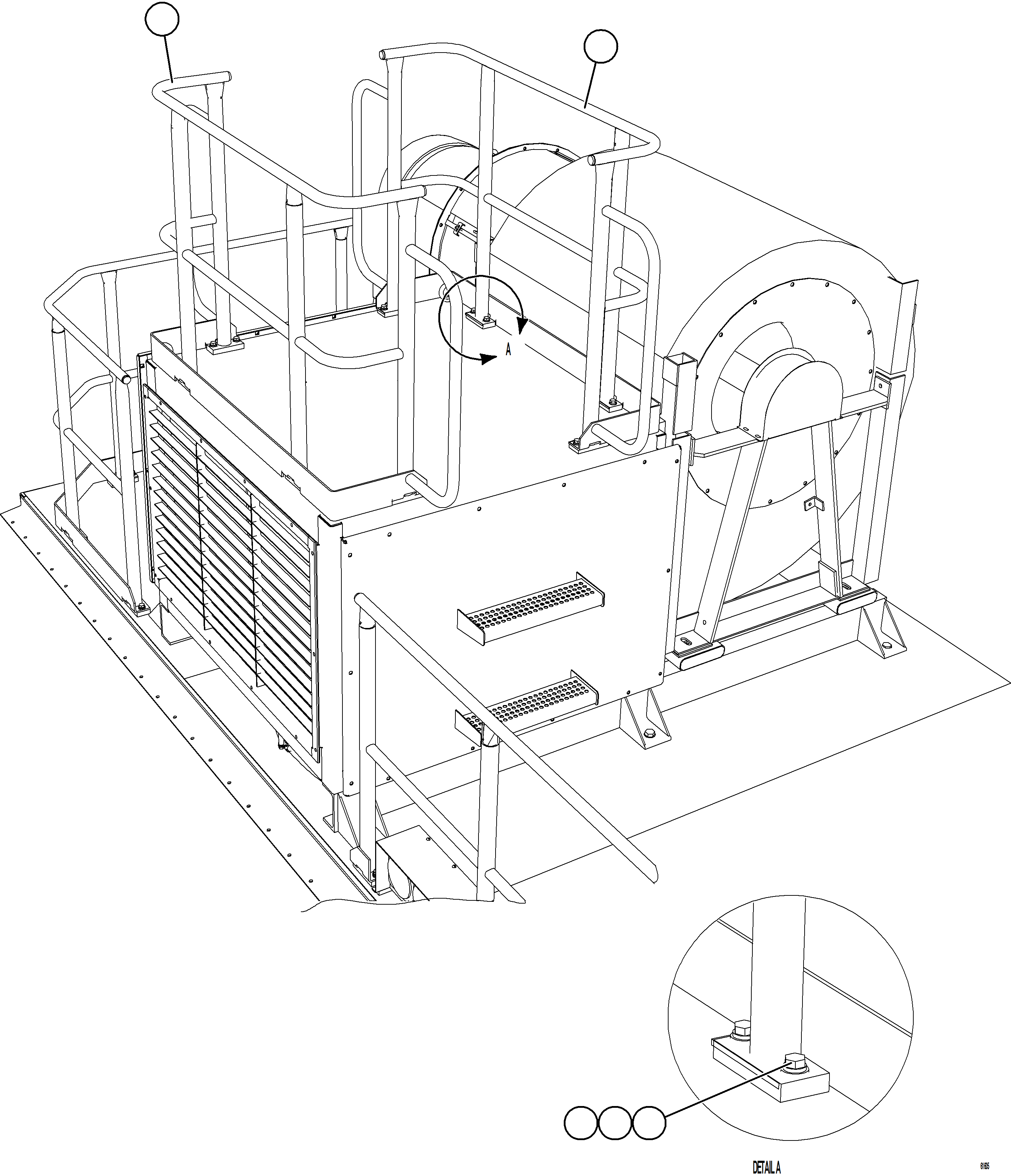 Dump Trucks Komatsu / AFE66-C 860E-1K S/N A30107 - A30110 ASSMANG(AFE66-C) / RETARDING GRID HANDRAILS(034 : 61605)