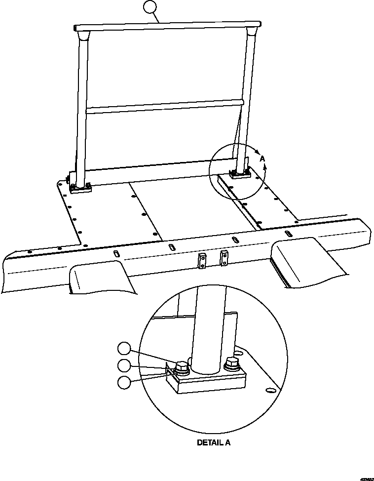 Dump Trucks Komatsu / AFE66-C 860E-1K S/N A30107 - A30110 ASSMANG(AFE66-C) / HANDRAIL - CENTER DECK(036 : 42365)