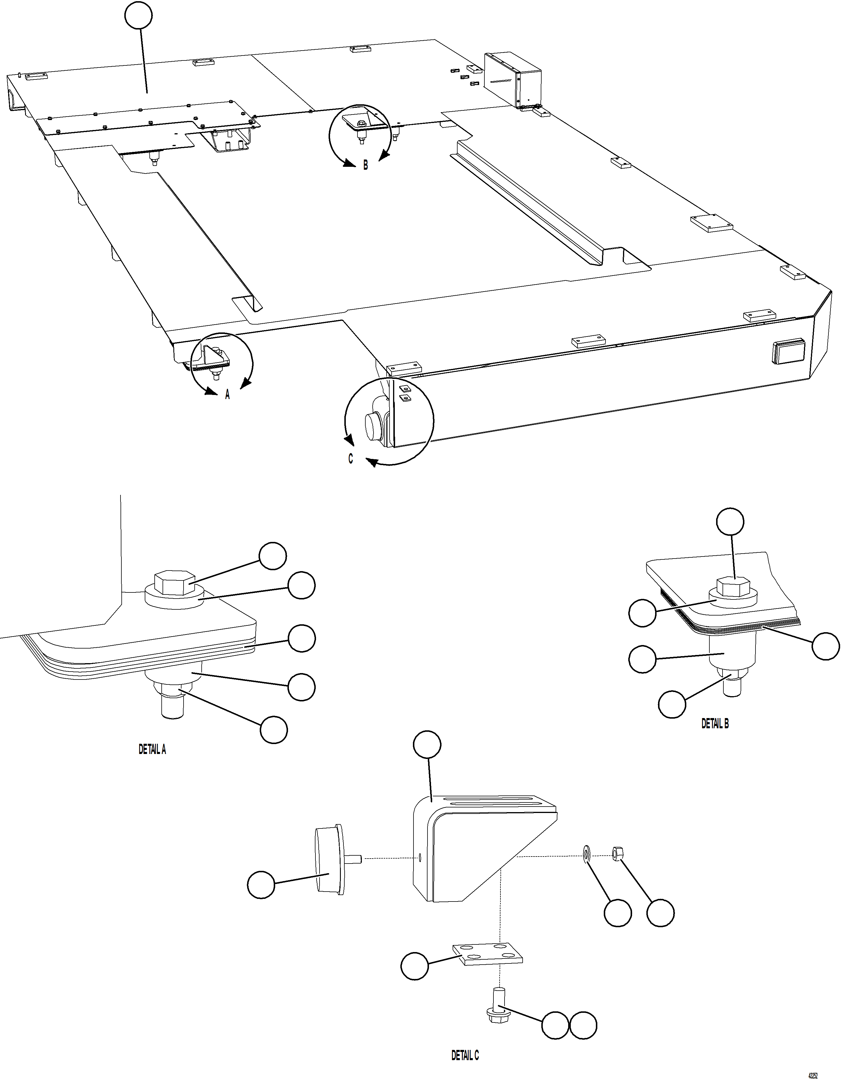 Dump Trucks Komatsu / AFE66-C 860E-1K S/N A30107 - A30110 ASSMANG(AFE66-C) / LH DECK INSTALLATION(038 : 43252)