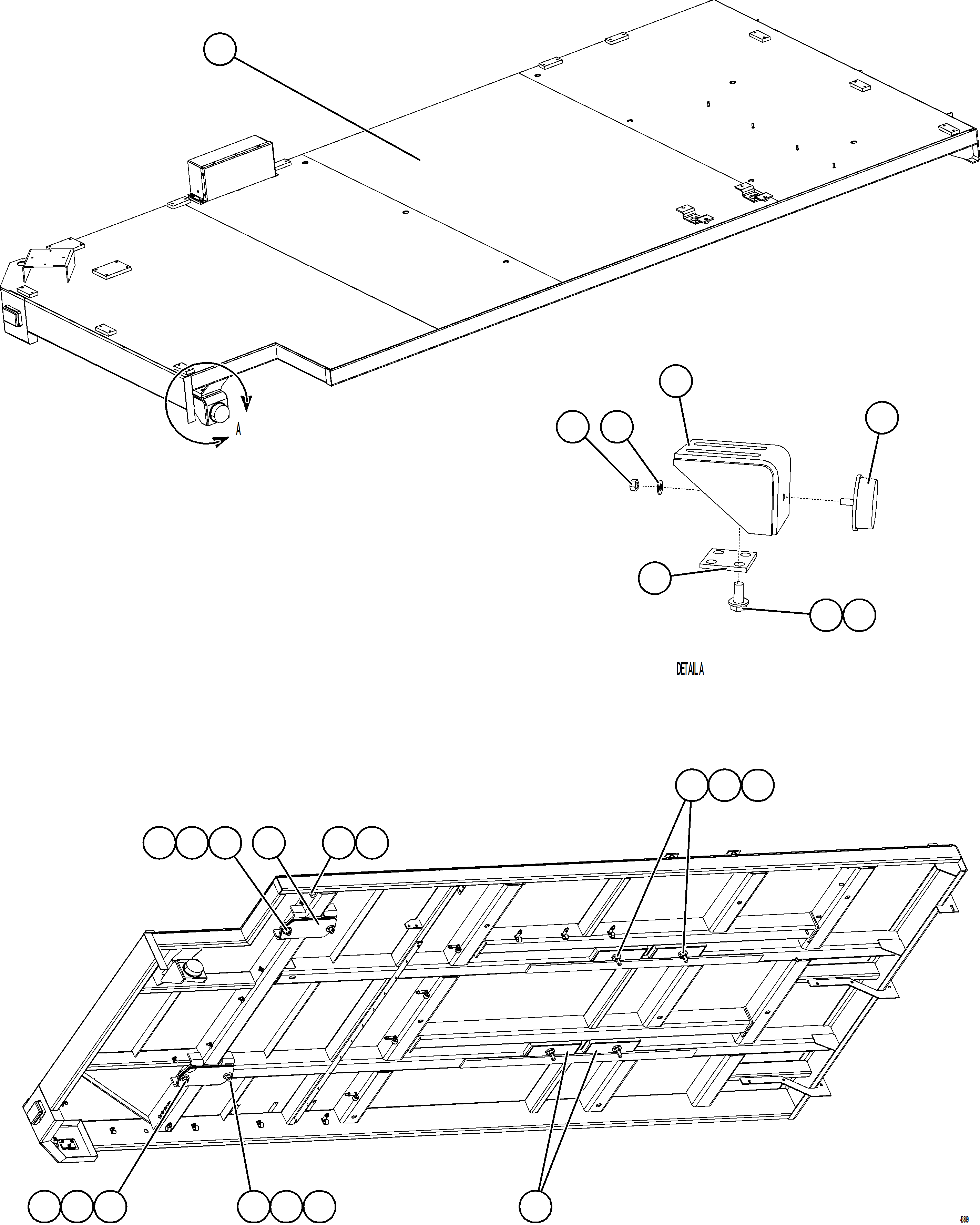 Dump Trucks Komatsu / AFE66-C 860E-1K S/N A30107 - A30110 ASSMANG(AFE66-C) / RH DECK INSTALLATION(040 : 43889)
