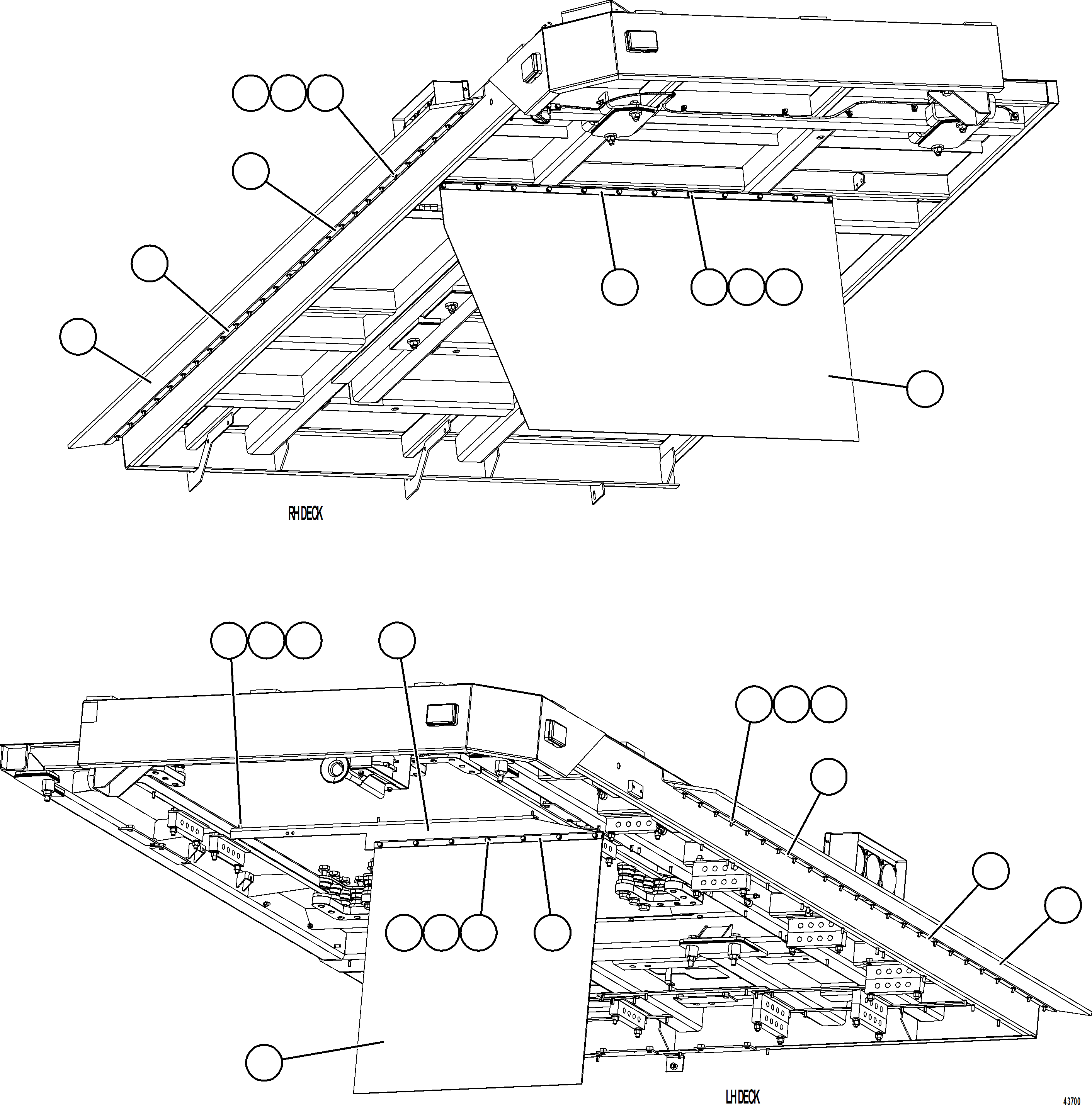 Dump Trucks Komatsu / AFE66-C 860E-1K S/N A30107 - A30110 ASSMANG(AFE66-C) / DECK MUD FLAPS(046 : 43700)