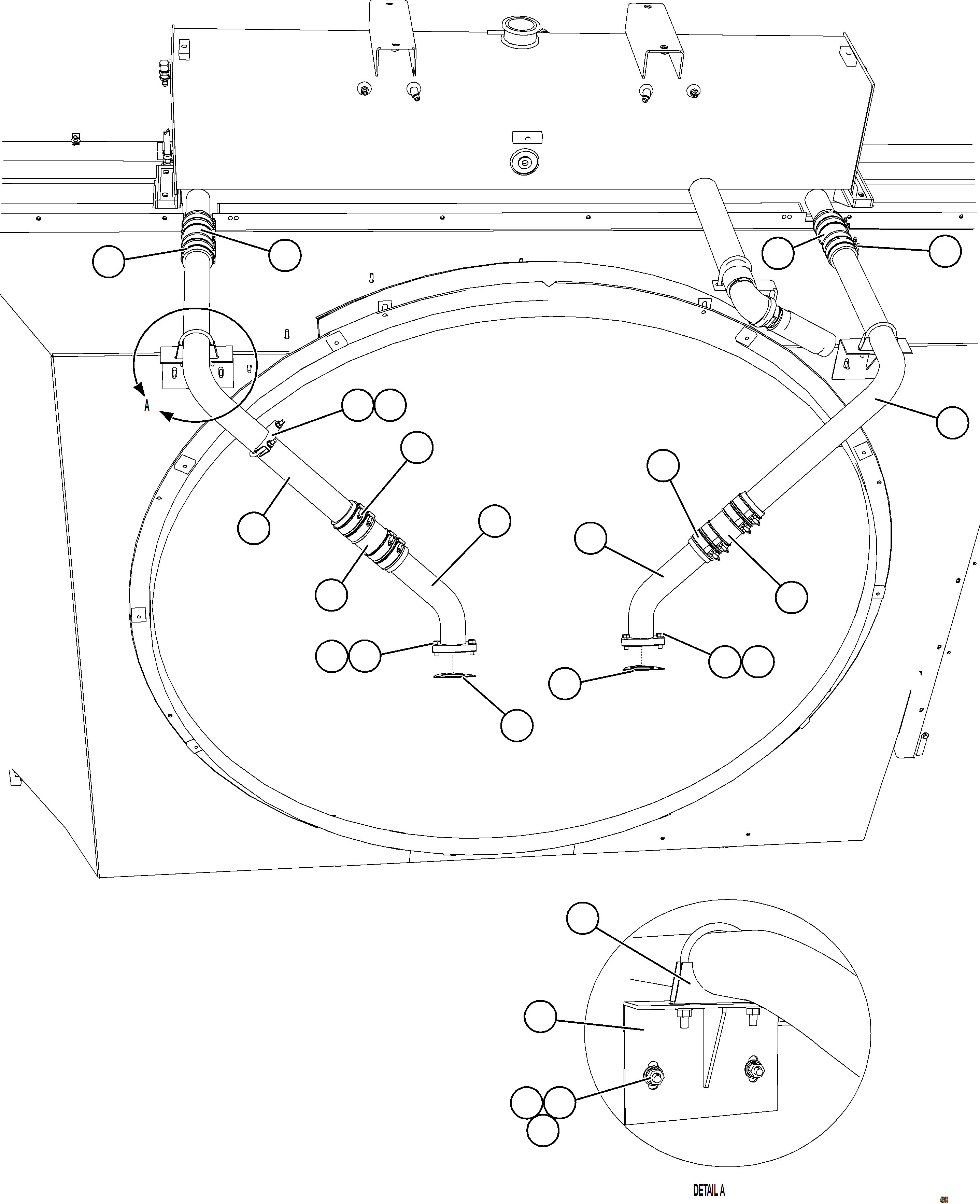 Dump Trucks Komatsu / AFE66-C 860E-1K S/N A30107 - A30110 ASSMANG(AFE66-C) / RADIATOR PIPING   2/4(058 : 43918)
