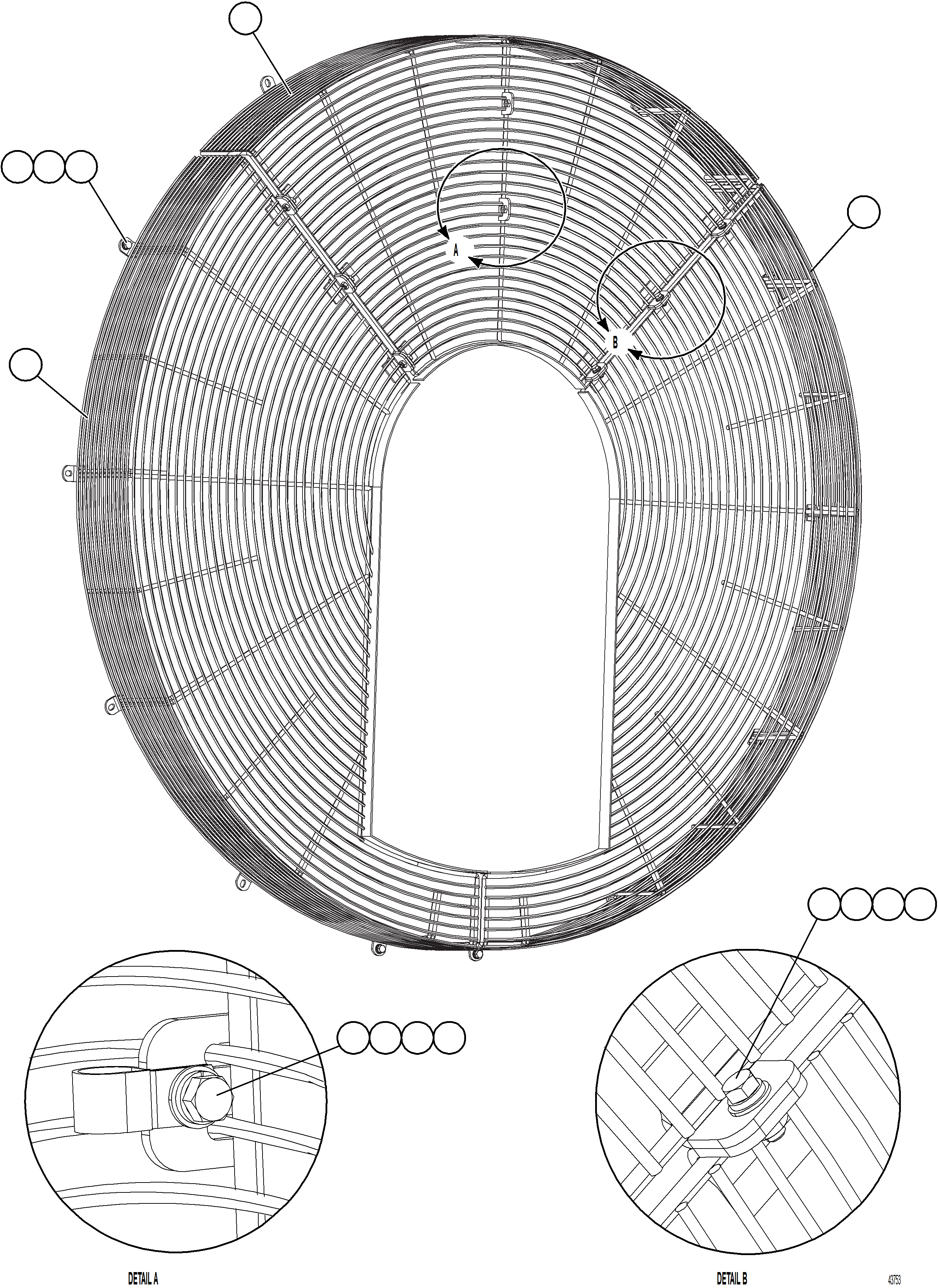 Dump Trucks Komatsu / AFE66-C 860E-1K S/N A30107 - A30110 ASSMANG(AFE66-C) / FAN GUARD INSTALLATION(070 : 43753)