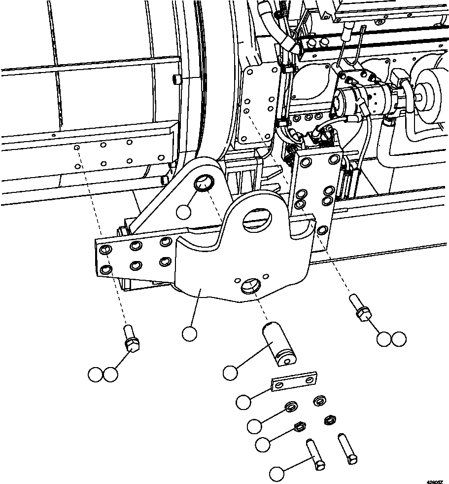Dump Trucks Komatsu / AFE66-C 860E-1K S/N A30107 - A30110 ASSMANG(AFE66-C) / ENGINE CRADLE INSTALLATION(074 : 42605)