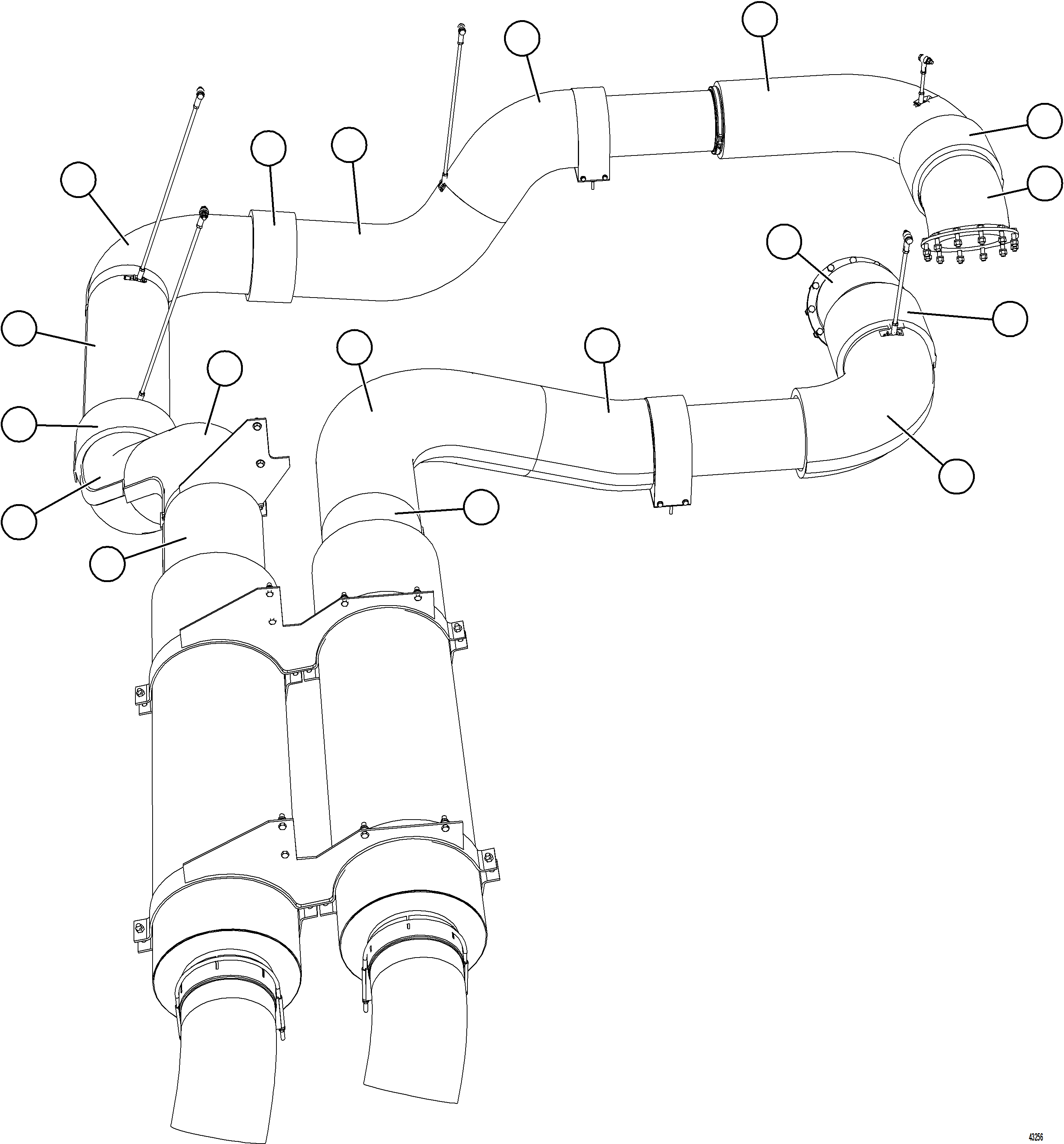 Dump Trucks Komatsu / AFE66-C 860E-1K S/N A30107 - A30110 ASSMANG(AFE66-C) / EXHAUST BLANKETS(092 : 43256)
