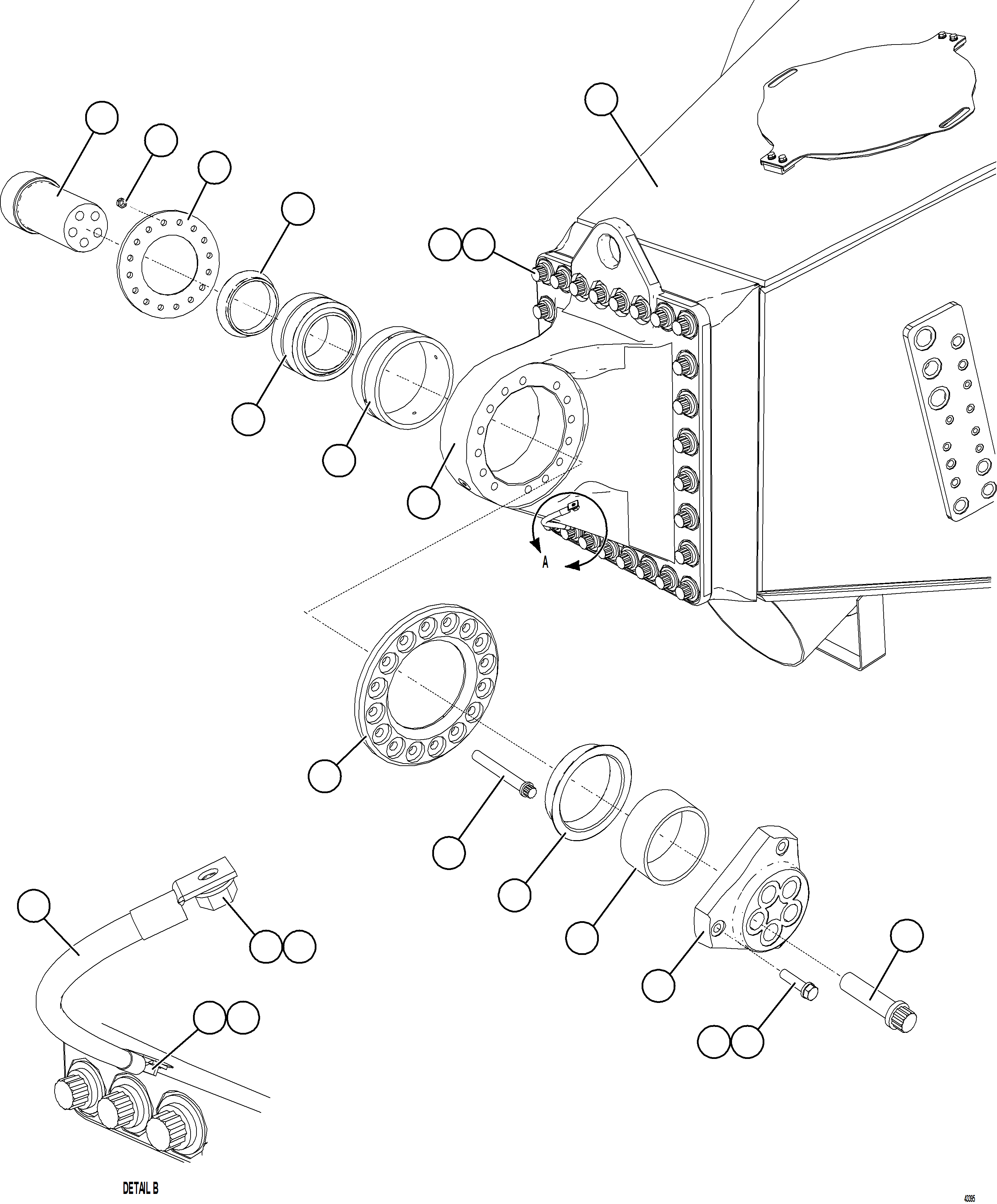 Dump Trucks Komatsu / AFE66-C 860E-1K S/N A30107 - A30110 ASSMANG(AFE66-C) / AXLE HOUSING INSTALLATION(118 : 43395)