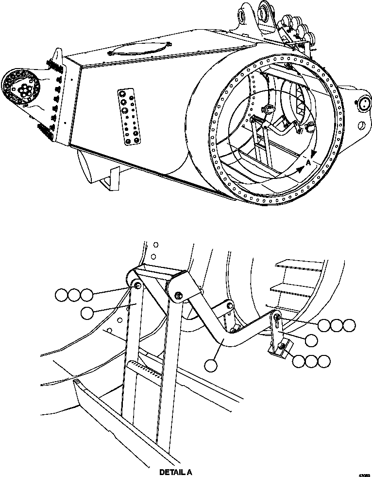 Dump Trucks Komatsu / AFE66-C 860E-1K S/N A30107 - A30110 ASSMANG(AFE66-C) / REAR AXLE LADDER(126 : 43089)