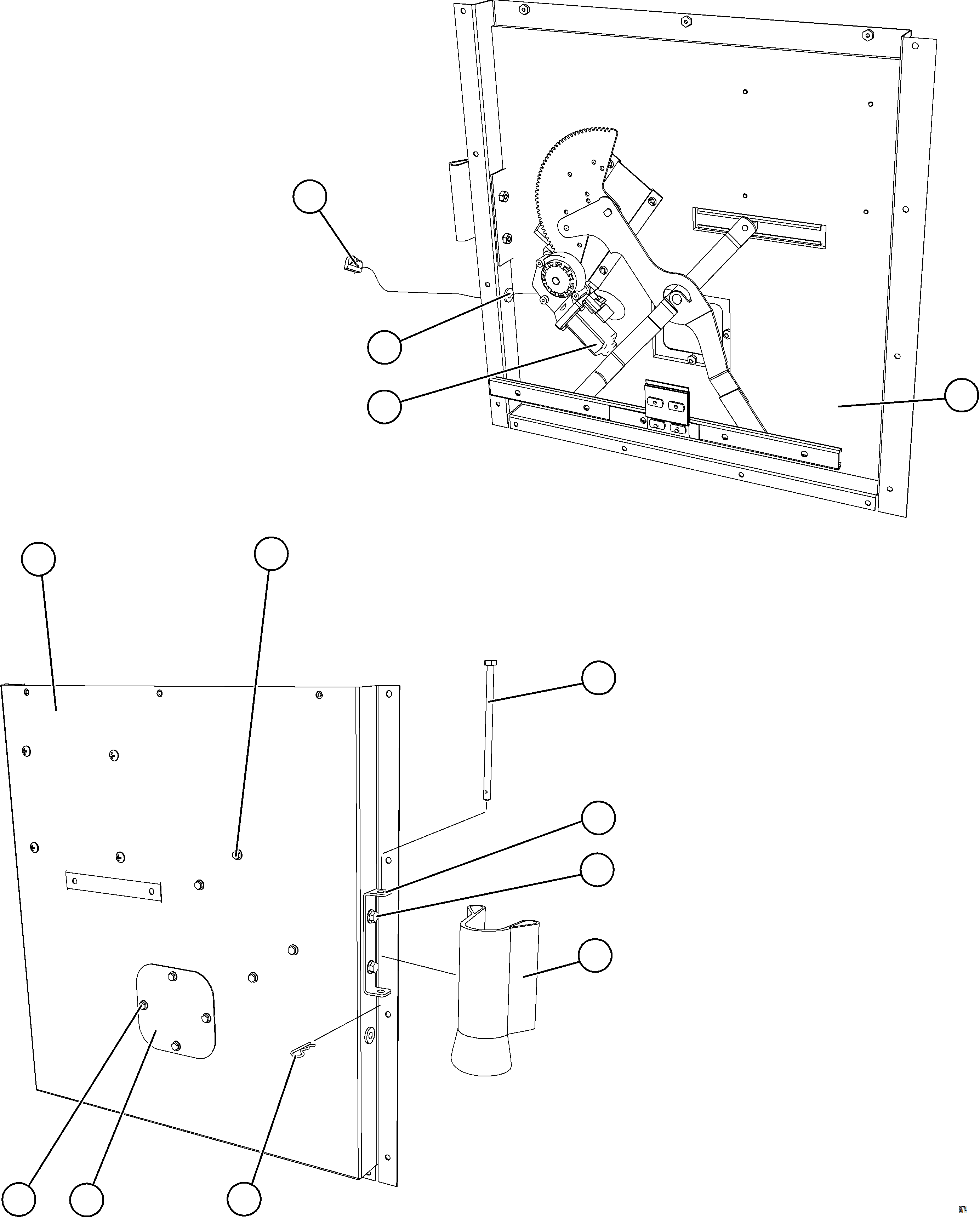 Dump Trucks Komatsu / AFE66-D 860E-1K S/N A30117 - A30118  ASSMANG(AFE66-D) / INNER DOOR PANEL - RH    58E-54-10111(164 : 68774)