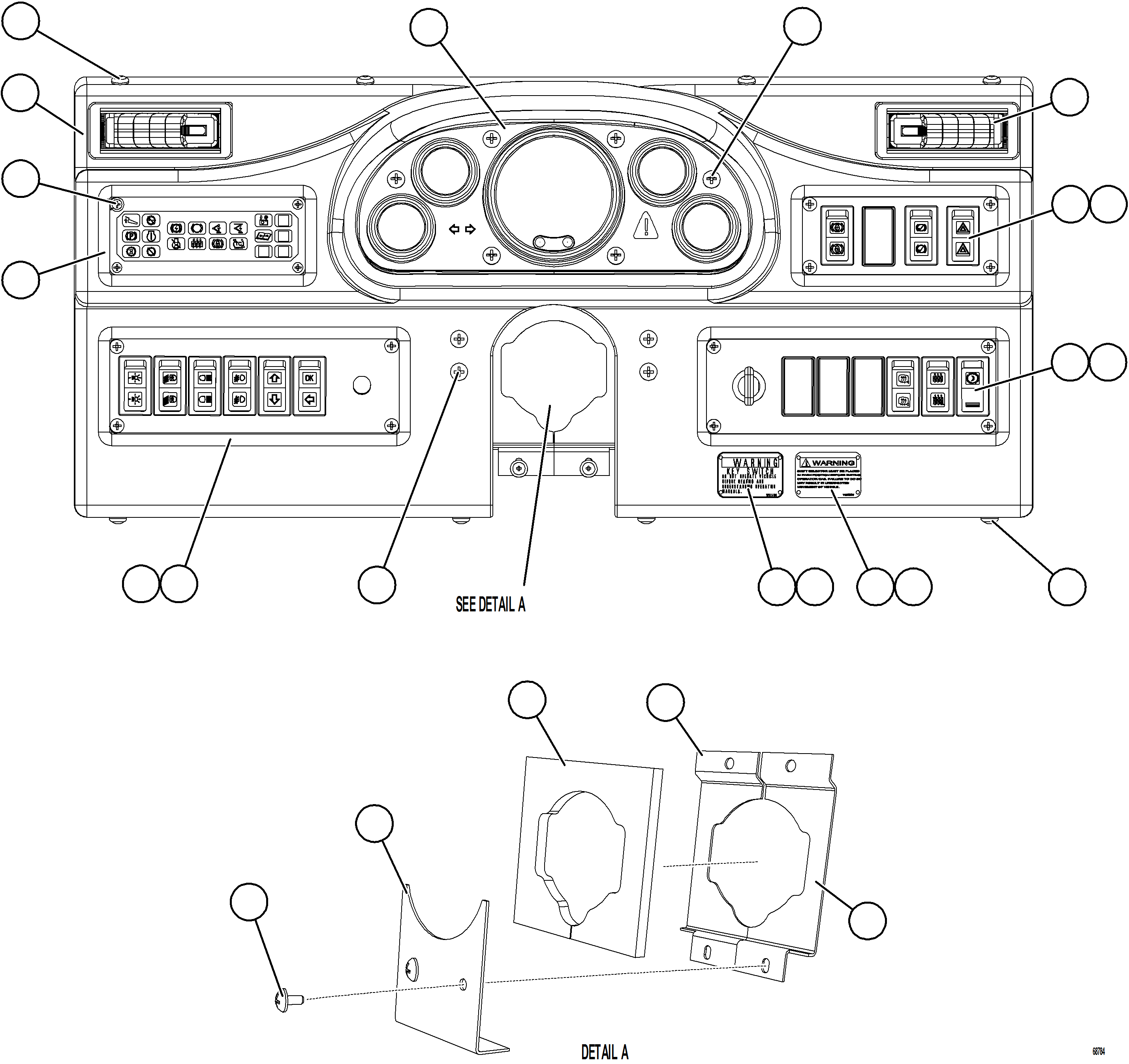 Dump Trucks Komatsu / AFE66-D 860E-1K S/N A30117 - A30118  ASSMANG(AFE66-D) / INSTRUMENT PANEL ASSEMBLY(200 : 68784)