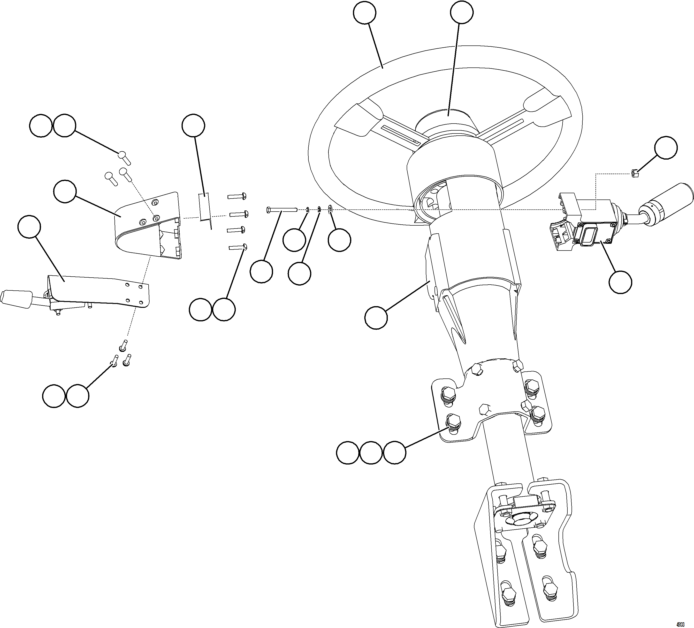 Dump Trucks Komatsu / AFE66-D 860E-1K S/N A30117 - A30118  ASSMANG(AFE66-D) / STEERING COLUMN INSTALLATION(214 : 45133)