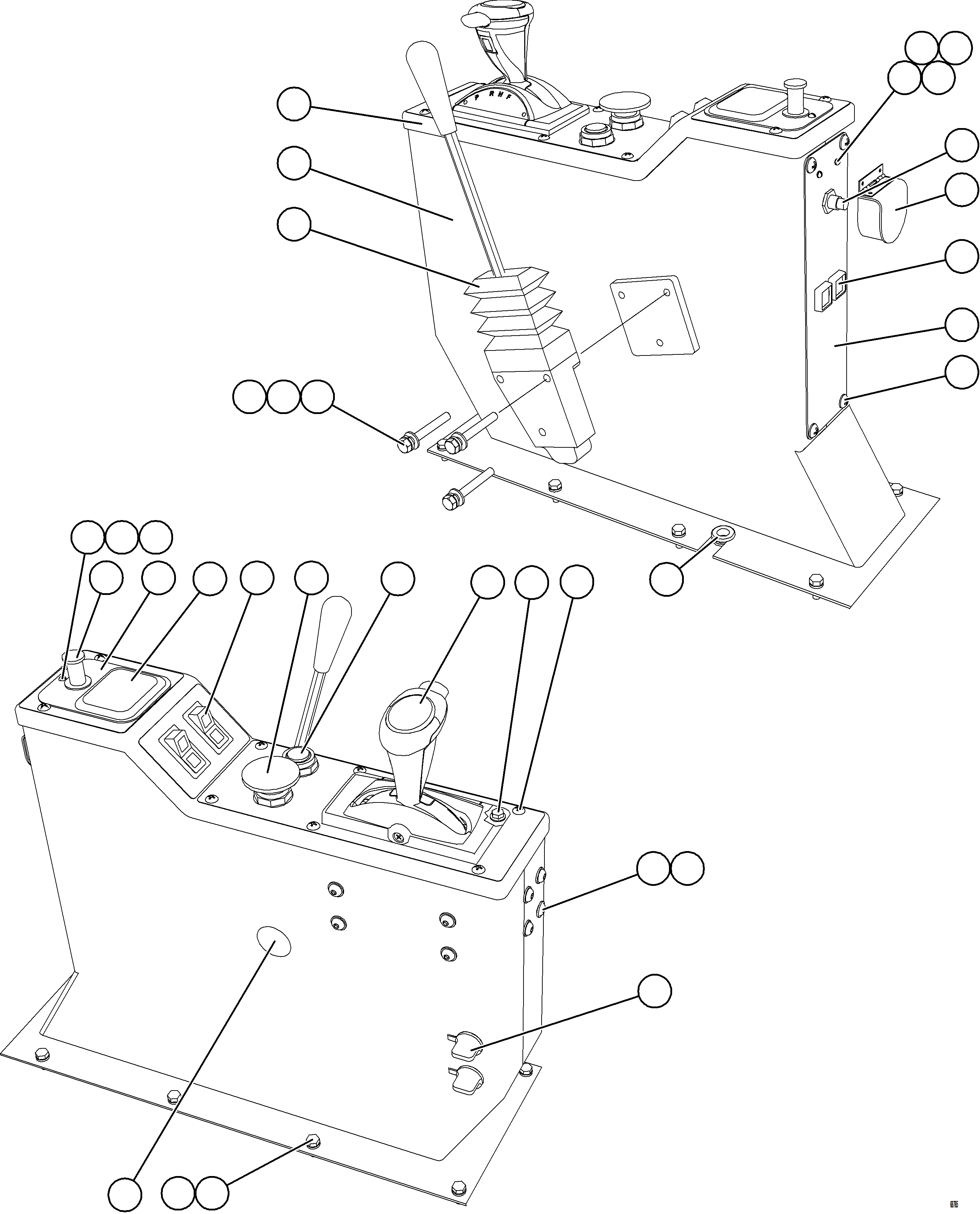 Dump Trucks Komatsu / AFE66-D 860E-1K S/N A30117 - A30118  ASSMANG(AFE66-D) / CENTER CONSOLE MODULE INSTALLATION(220 : 68765)