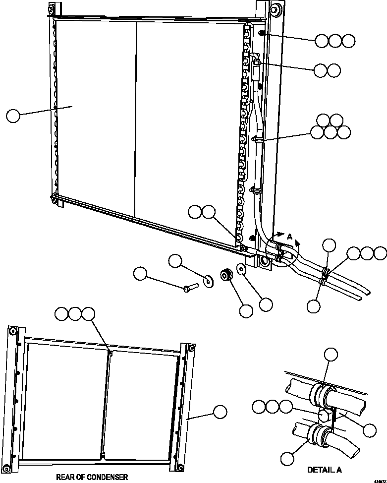 Dump Trucks Komatsu / AFE66-D 860E-1K S/N A30117 - A30118  ASSMANG(AFE66-D) / AIR CONDITIONING - CONDENSER INSTALLATION(232 : 42457)