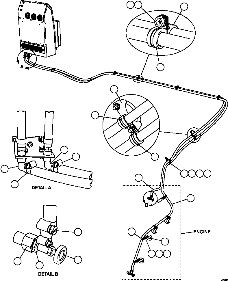 Dump Trucks Komatsu / AFE66-D 860E-1K S/N A30117 - A30118  ASSMANG(AFE66-D) / HEATER HOSE INSTALLATION(234 : 42461)