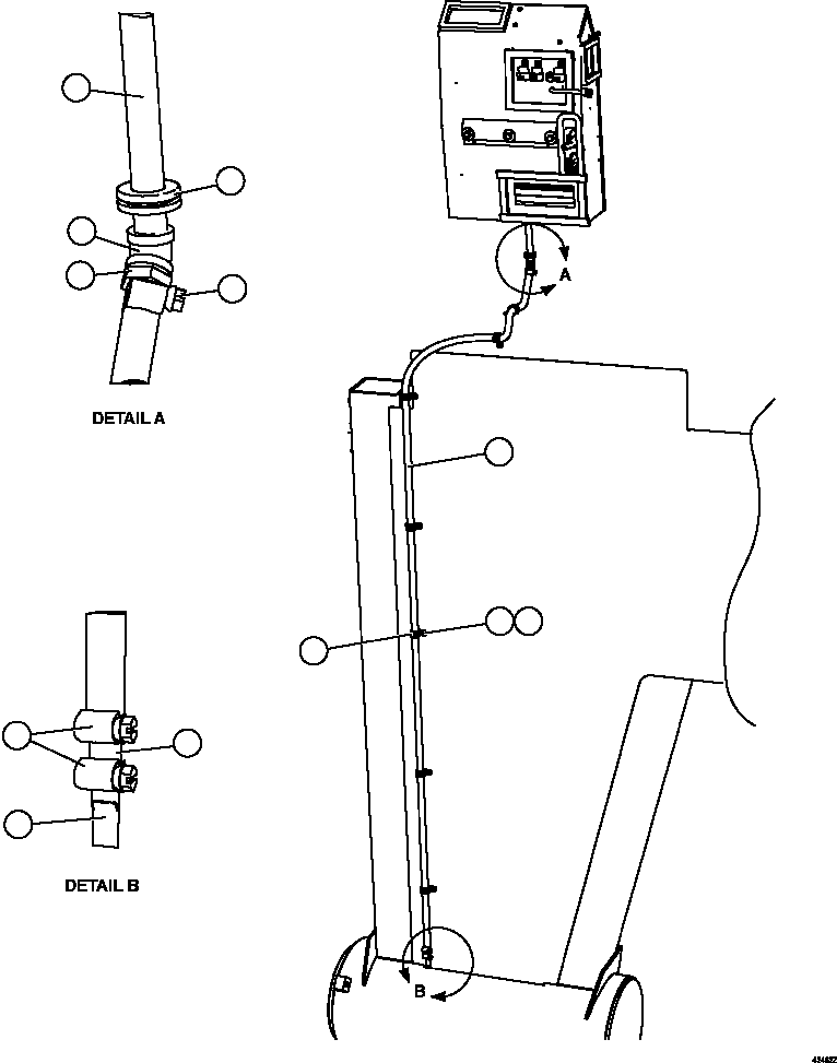 Dump Trucks Komatsu / AFE66-D 860E-1K S/N A30117 - A30118  ASSMANG(AFE66-D) / HEATER/AC DRAIN HOSE INSTALLATION(250 : 42462)