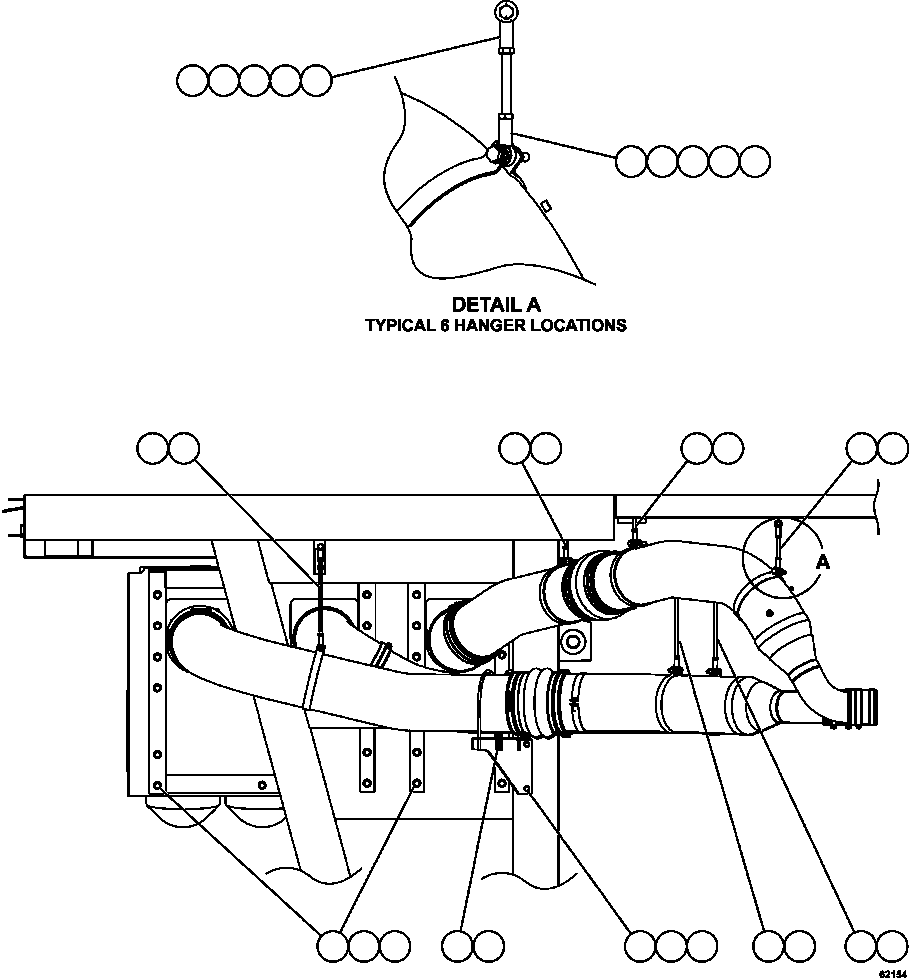 Dump Trucks Komatsu / AFE67-A 960E-2 S/N A30027 - A30073  KOMATSU 960E-2(AFE67-A) / AIR CLEANER INSTALLATION - LEFT(076 : 62154)