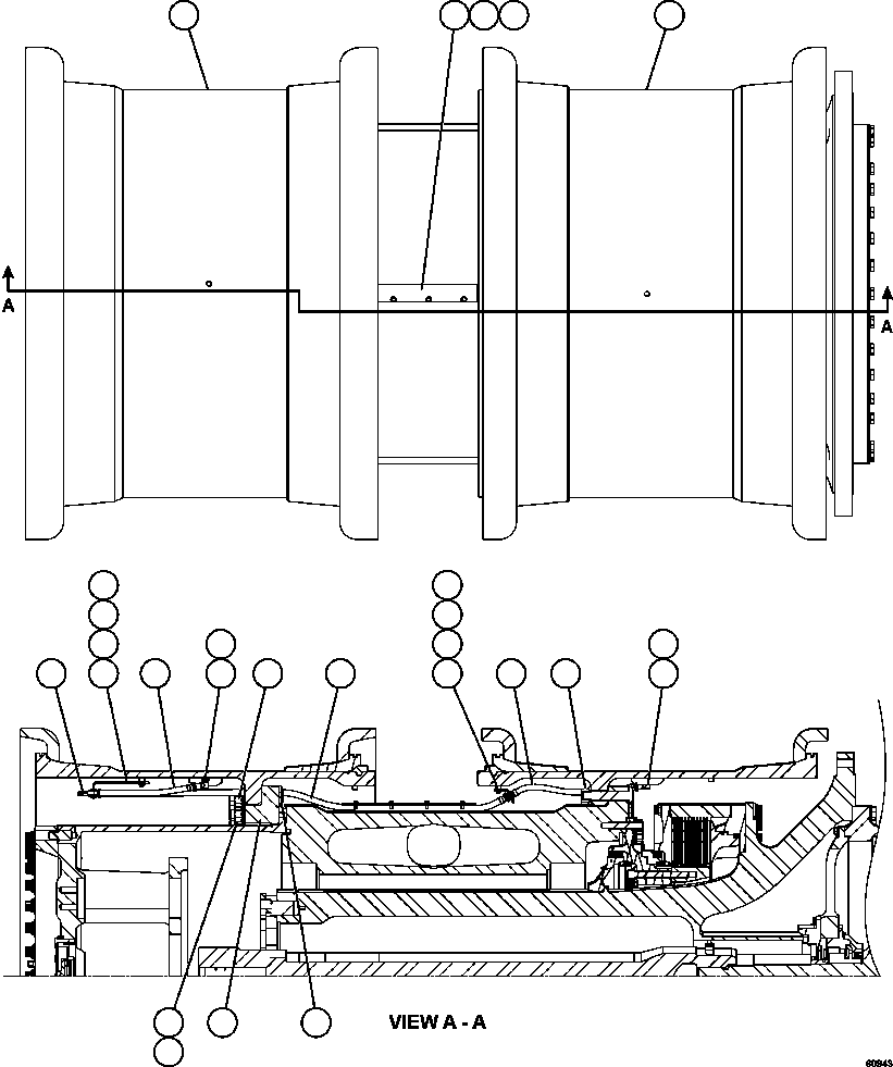 Dump Trucks Komatsu / AFE67-A 960E-2 S/N A30027 - A30073  KOMATSU 960E-2(AFE67-A) / REAR WHEELS & MOUNTING(124 : 60943)