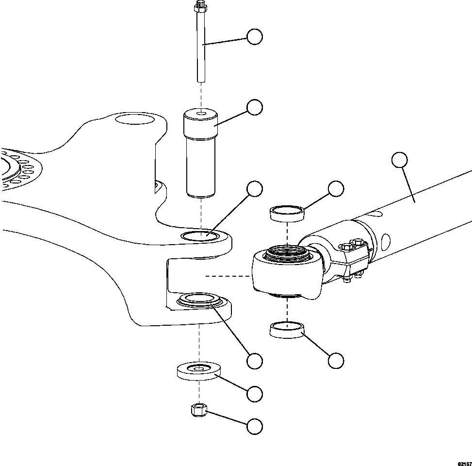 Dump Trucks Komatsu / AFE67-A 960E-2 S/N A30027 - A30073  KOMATSU 960E-2(AFE67-A) / TIE ROD INSTALLATION(148 : 62157)
