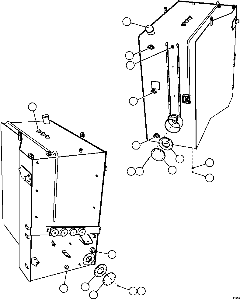 Dump Trucks Komatsu / AFE67-A 960E-2 S/N A30027 - A30073  KOMATSU 960E-2(AFE67-A) / FUEL TANK    (S/N A30027 - 33)(314 : 61958)