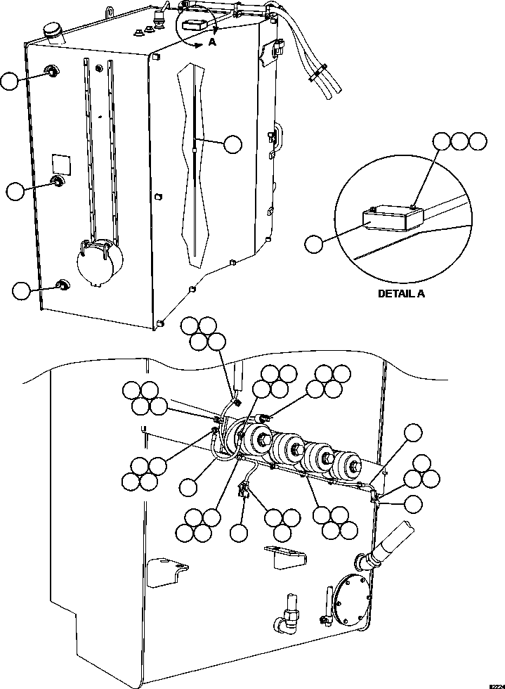 Dump Trucks Komatsu / AFE67-A 960E-2 S/N A30027 - A30073  KOMATSU 960E-2(AFE67-A) / FUEL TANK GAUGES & WIRING    (S/N A30034 & UP)(336 : 62224)