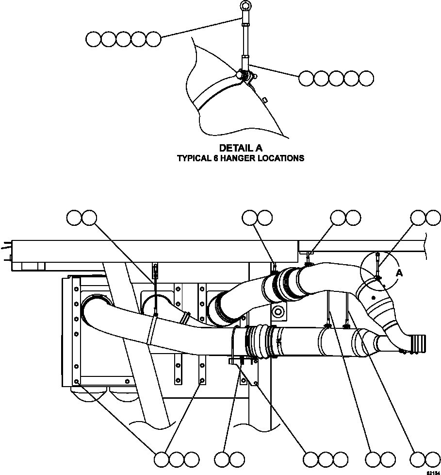 Komatsu parts book diagram for AFE67-B 960E-2 S/N A30074 - A30083, A30089 - A30091, A30093 - A30095 & A30098 - A30106  ESCONDIDA: AIR CLEANER INSTALLATION - LEFT