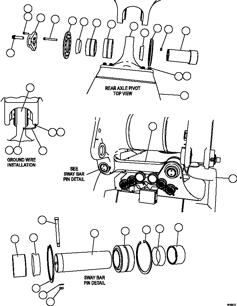 Komatsu parts book diagram for AFE67-B 960E-2 S/N A30074 - A30083, A30089 - A30091, A30093 - A30095 & A30098 - A30106  ESCONDIDA: REAR AXLE INSTALLATION