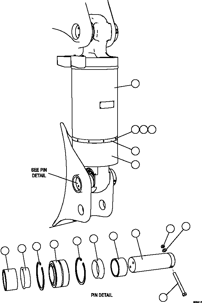 Komatsu parts book diagram for AFE67-B 960E-2 S/N A30074 - A30083, A30089 - A30091, A30093 - A30095 & A30098 - A30106  ESCONDIDA: REAR SUSPENSION INSTALLATION