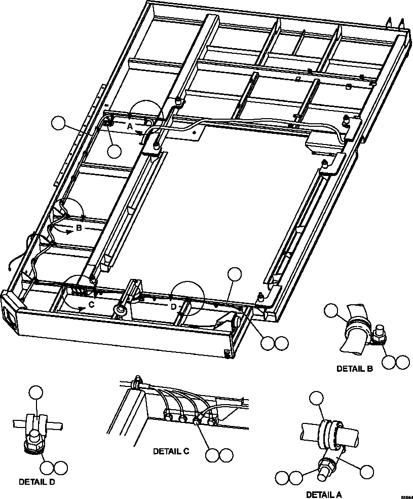 Komatsu parts book diagram for AFE67-B 960E-2 S/N A30074 - A30083, A30089 - A30091, A30093 - A30095 & A30098 - A30106  ESCONDIDA: LH DECK WIRING