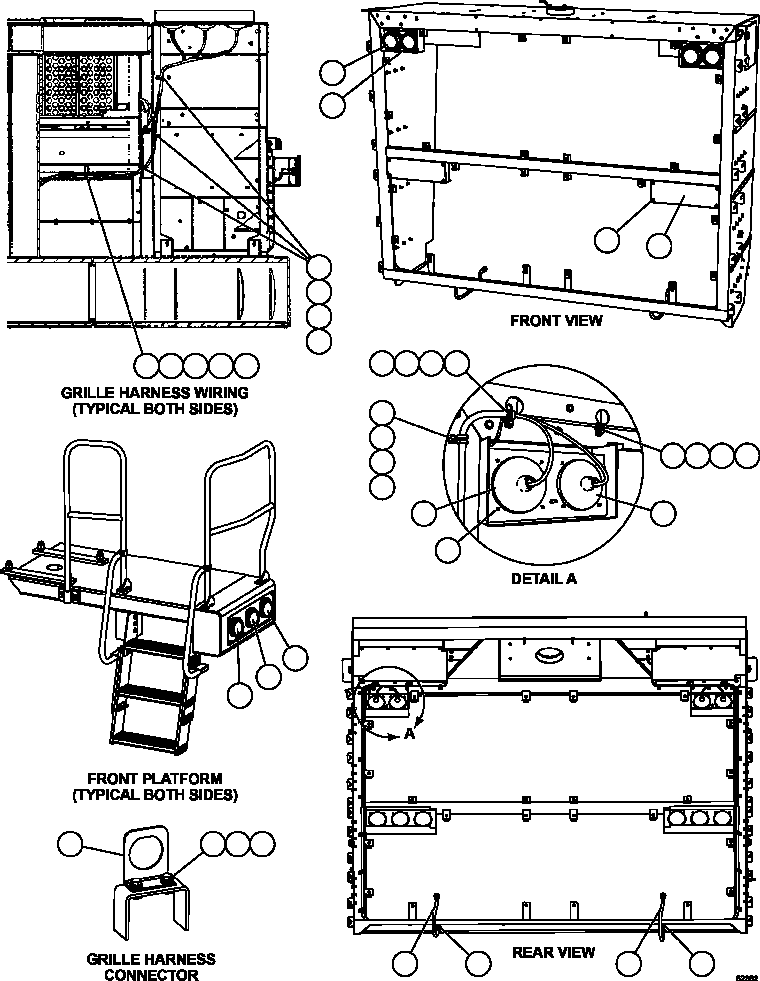 Komatsu parts book diagram for AFE67-B 960E-2 S/N A30074 - A30083, A30089 - A30091, A30093 - A30095 & A30098 - A30106  ESCONDIDA: HEADLIGHT / FOG LIGHT