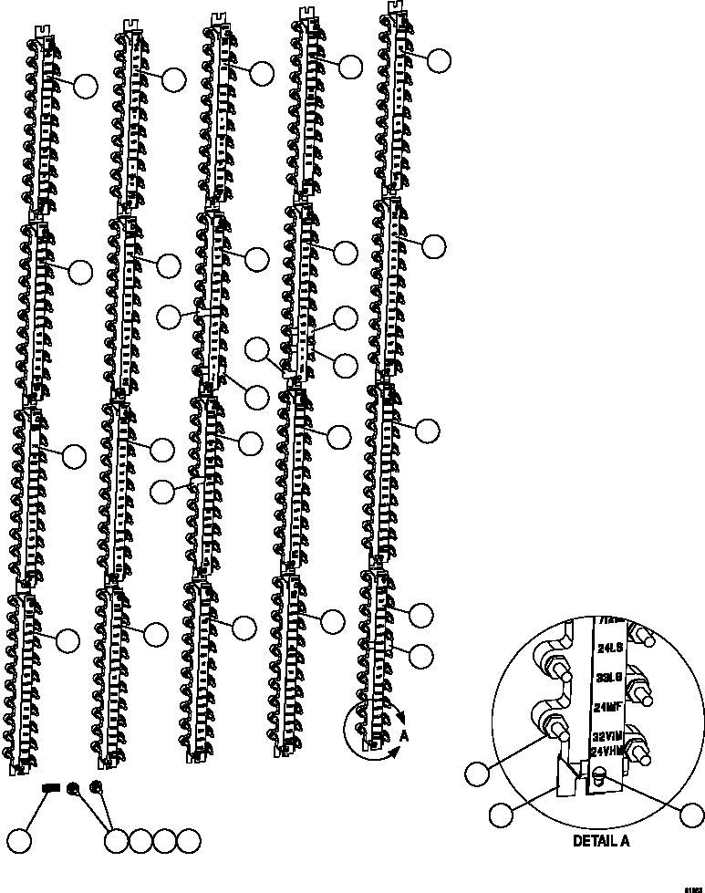 Komatsu parts book diagram for AFE67-B 960E-2 S/N A30074 - A30083, A30089 - A30091, A30093 - A30095 & A30098 - A30106  ESCONDIDA: AUXILIARY CONTROL CABINET - REAR WALL