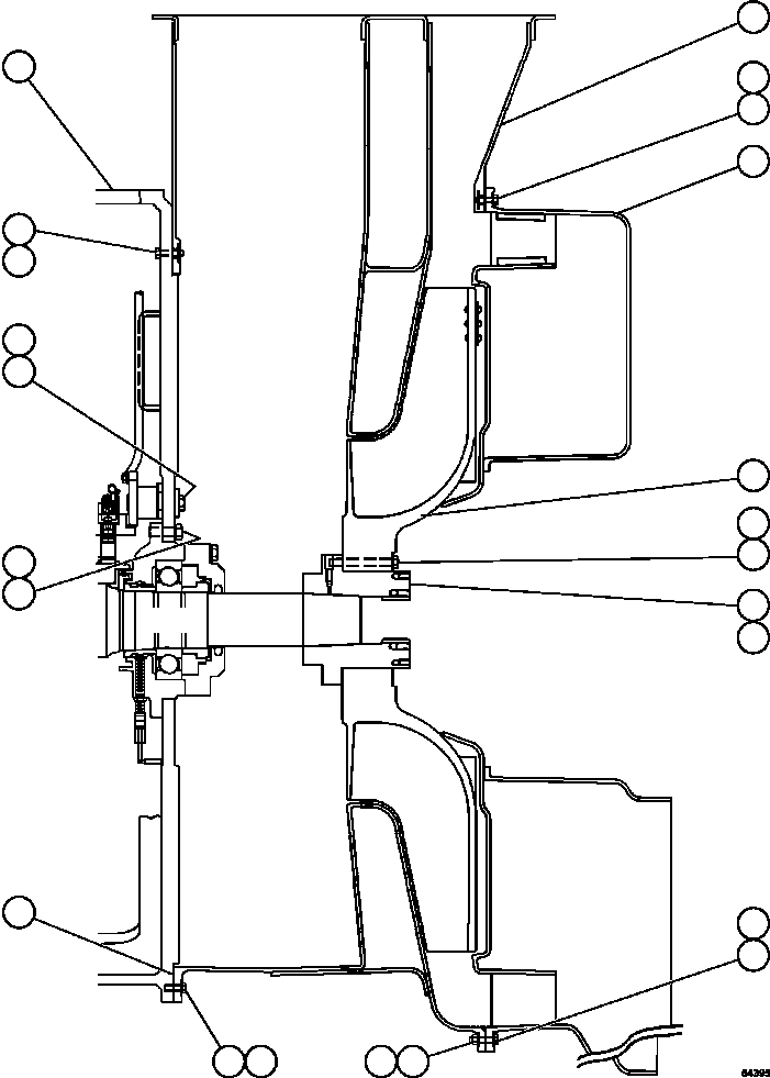 Komatsu parts book diagram for AFE67-B 960E-2 S/N A30074 - A30083, A30089 - A30091, A30093 - A30095 & A30098 - A30106  ESCONDIDA: BLOWER HOUSING