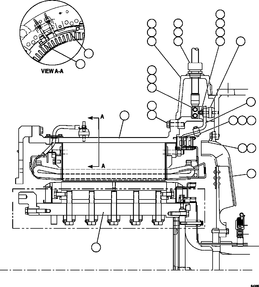 Komatsu parts book diagram for AFE67-B 960E-2 S/N A30074 - A30083, A30089 - A30091, A30093 - A30095 & A30098 - A30106  ESCONDIDA: ENGINE MOUNT END
