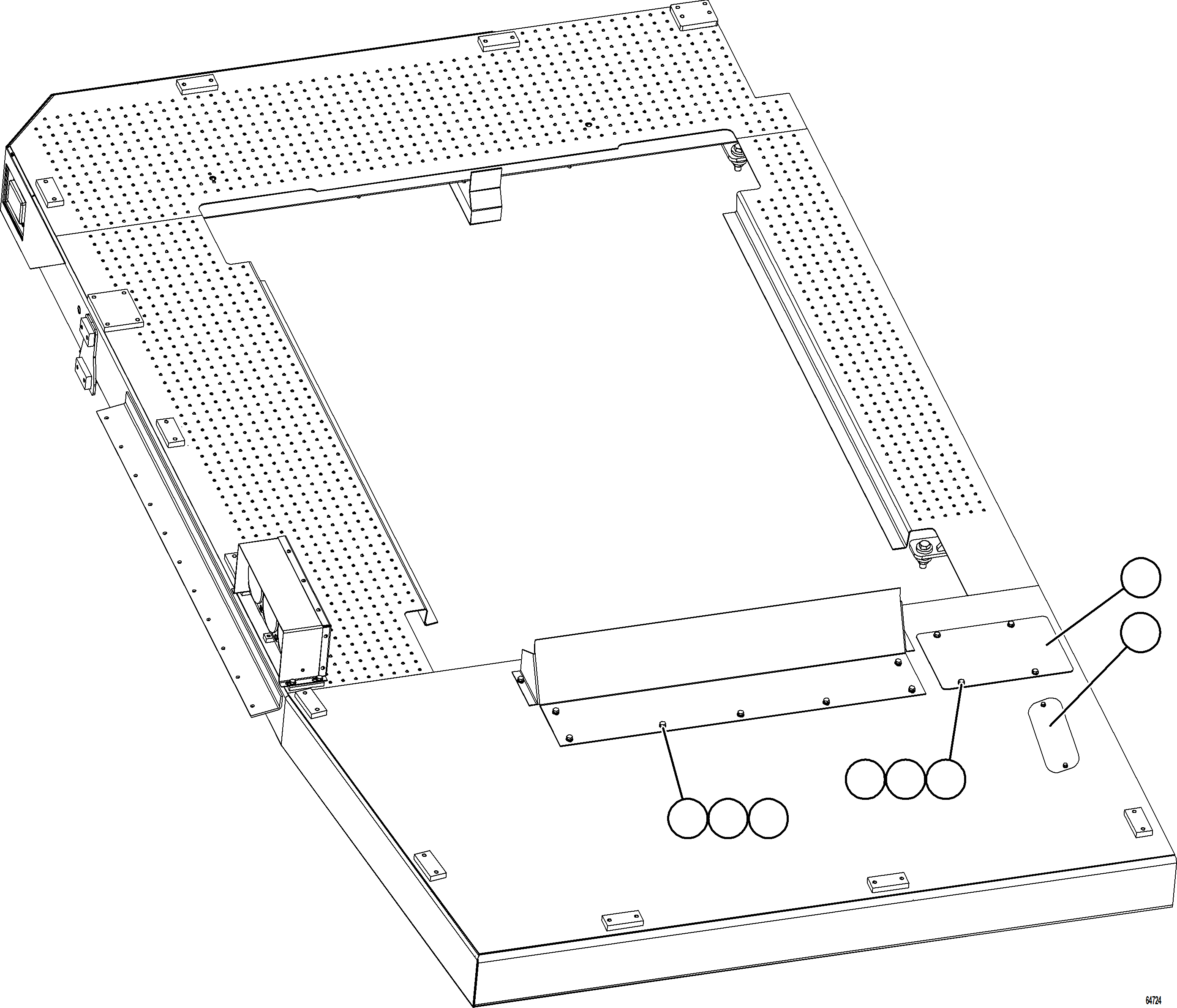 Komatsu parts book diagram for AFE69-A 730E-8 S/N A40002 HAILE GOLD MINE: LH DECK COVERS