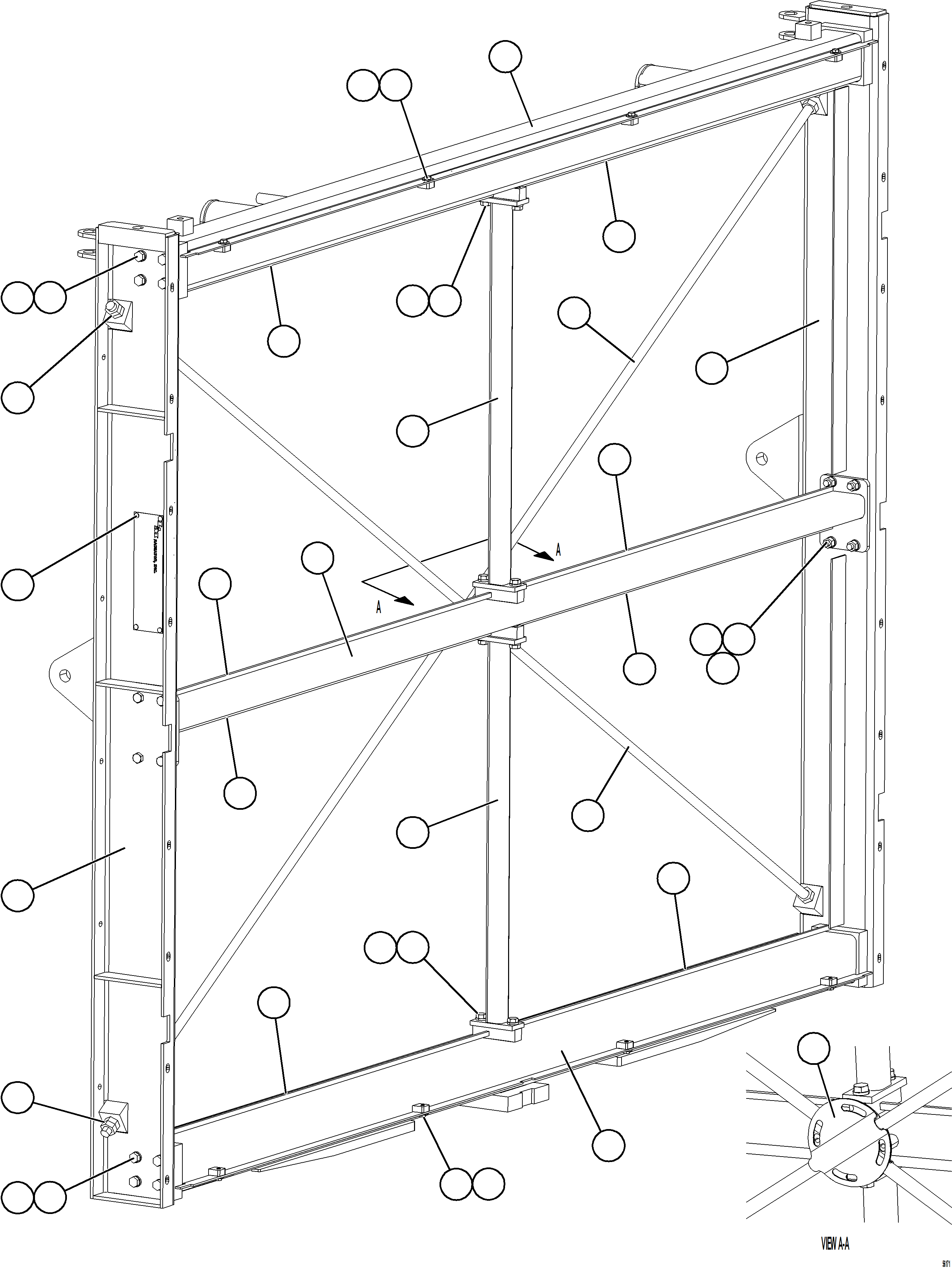 Komatsu parts book diagram for AFE69-A 730E-8 S/N A40002 HAILE GOLD MINE: RADIATOR, WATER JACKET (HTC)    58D-03-10040