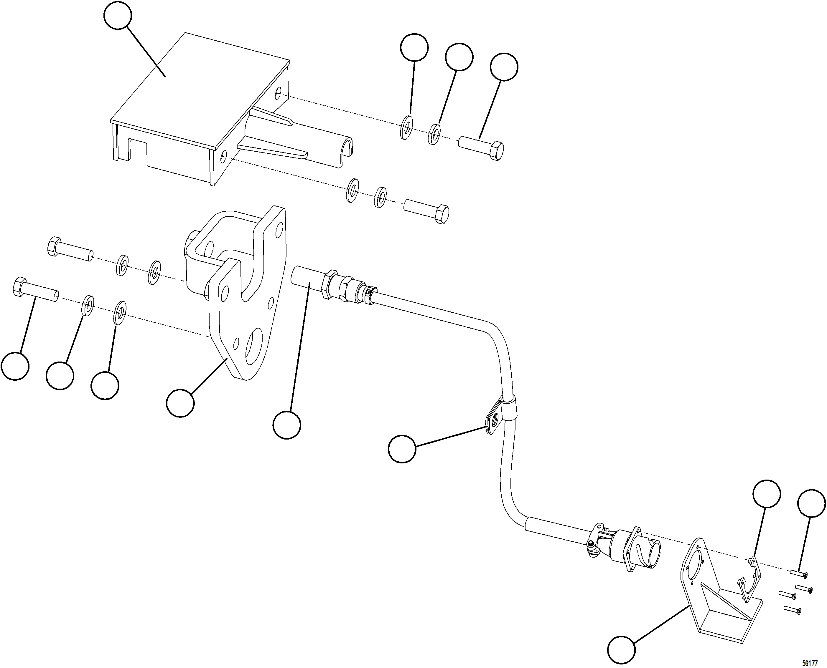 Komatsu parts book diagram for AFE69-A 730E-8 S/N A40002 HAILE GOLD MINE: FRONT WHEEL SPEED SENSOR INSTALLATION