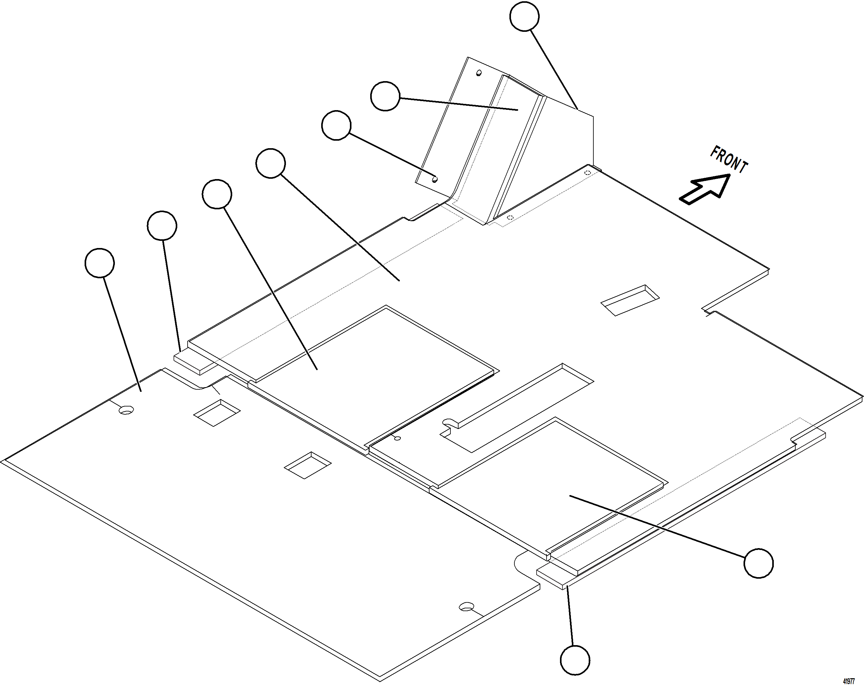 Komatsu parts book diagram for AFE69-A 730E-8 S/N A40002 HAILE GOLD MINE: FOOTREST AND FLOOR MATS