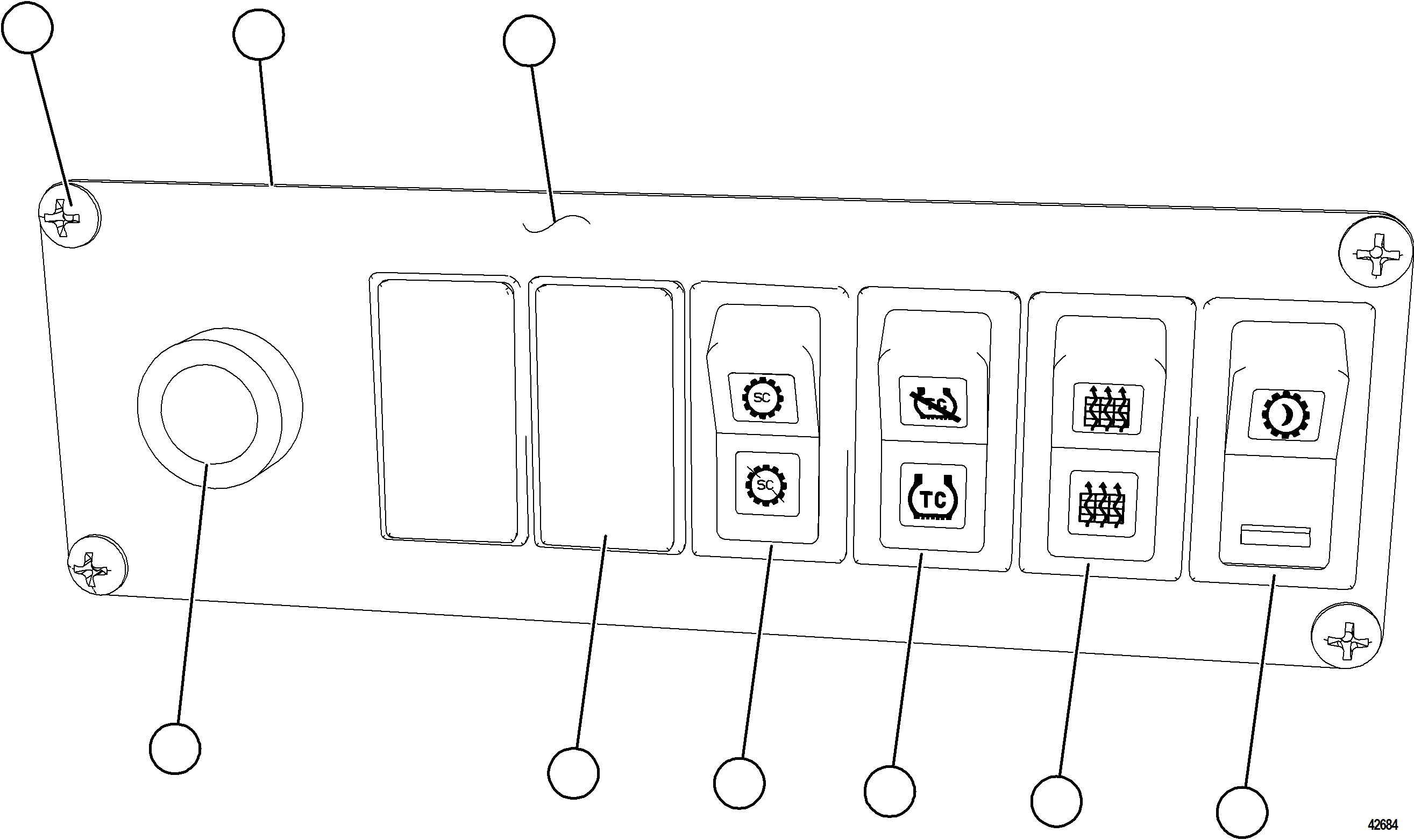 Komatsu parts book diagram for AFE69-A 730E-8 S/N A40002 HAILE GOLD MINE: LOWER RH DASH MODULE