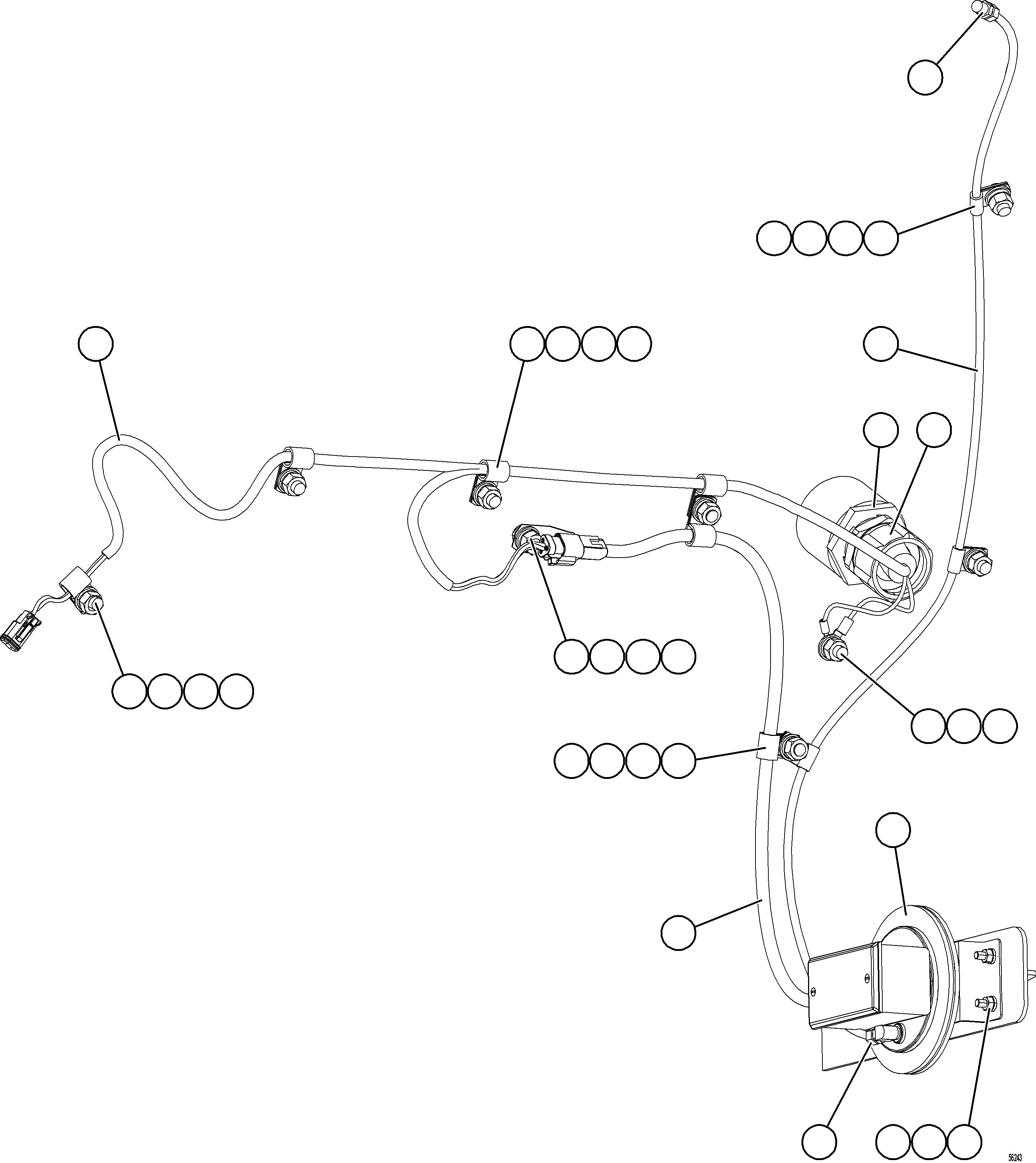 Komatsu parts book diagram for AFE69-A 730E-8 S/N A40002 HAILE GOLD MINE: BLOWER PRESSURE SWITCH