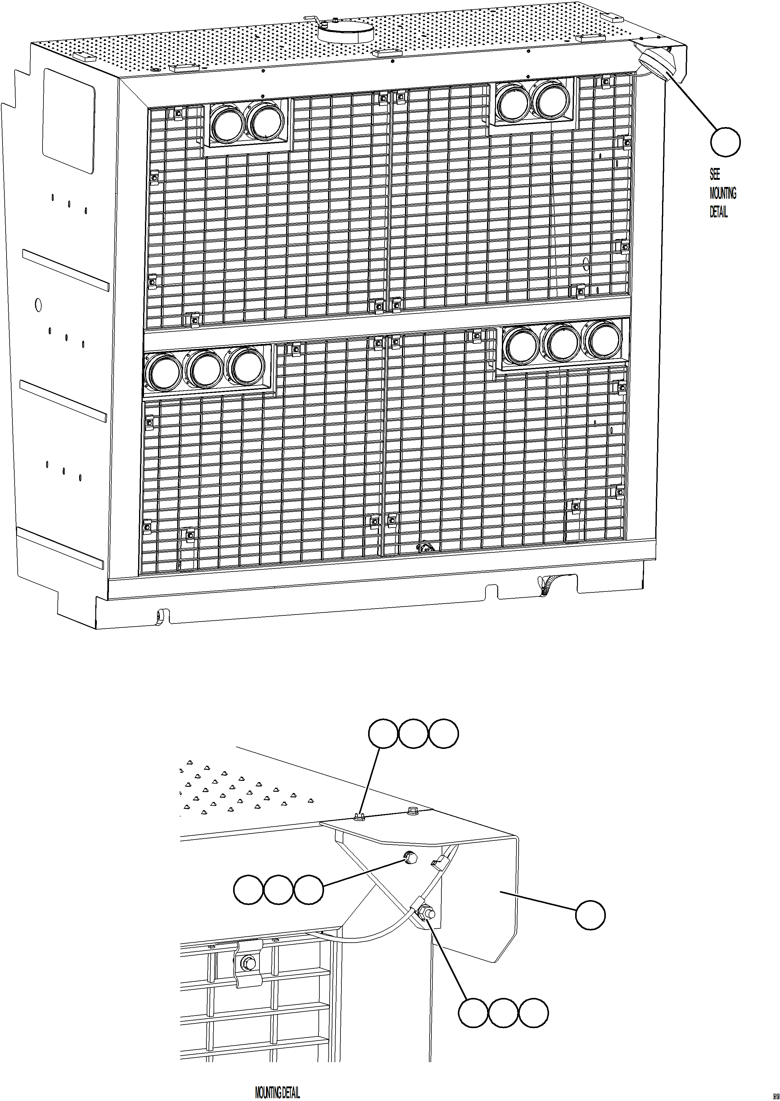 Komatsu parts book diagram for AFE69-A 730E-8 S/N A40002 HAILE GOLD MINE: LADDER LIGHT    1/2