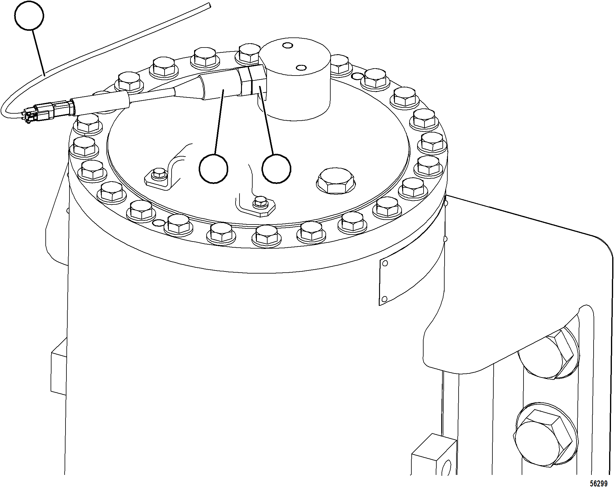 Komatsu parts book diagram for AFE69-A 730E-8 S/N A40002 HAILE GOLD MINE: PLM SENSOR - FRONT SUSPENSIONS