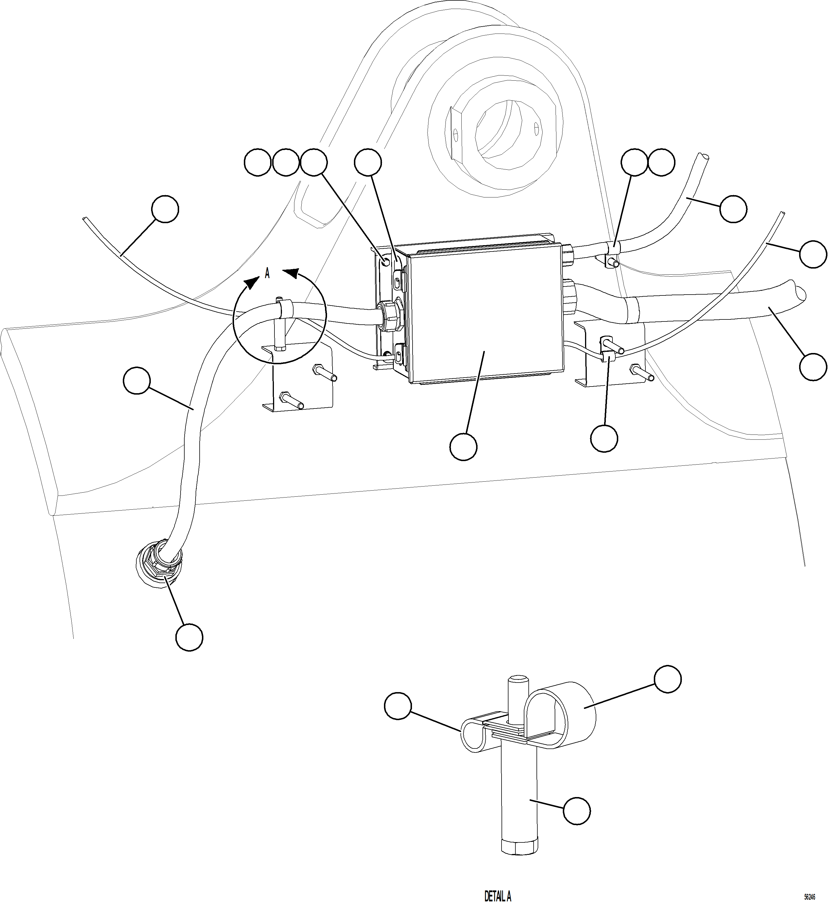 Komatsu parts book diagram for AFE69-A 730E-8 S/N A40002 HAILE GOLD MINE: REAR JUNCTION BOX INSTALLATION & WIRING
